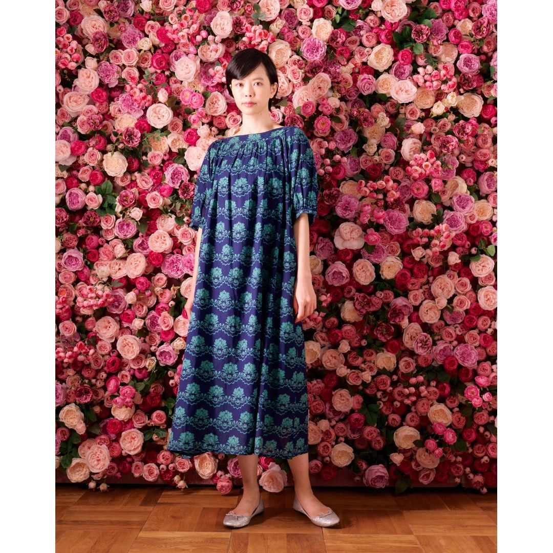 美品✨希少 ケイミー keyme 琉球紅型 藍 和柄 切替シェルワンピース L 数量限定！】琉球紅型コレクション予約受付スタート！ | kay me Japan