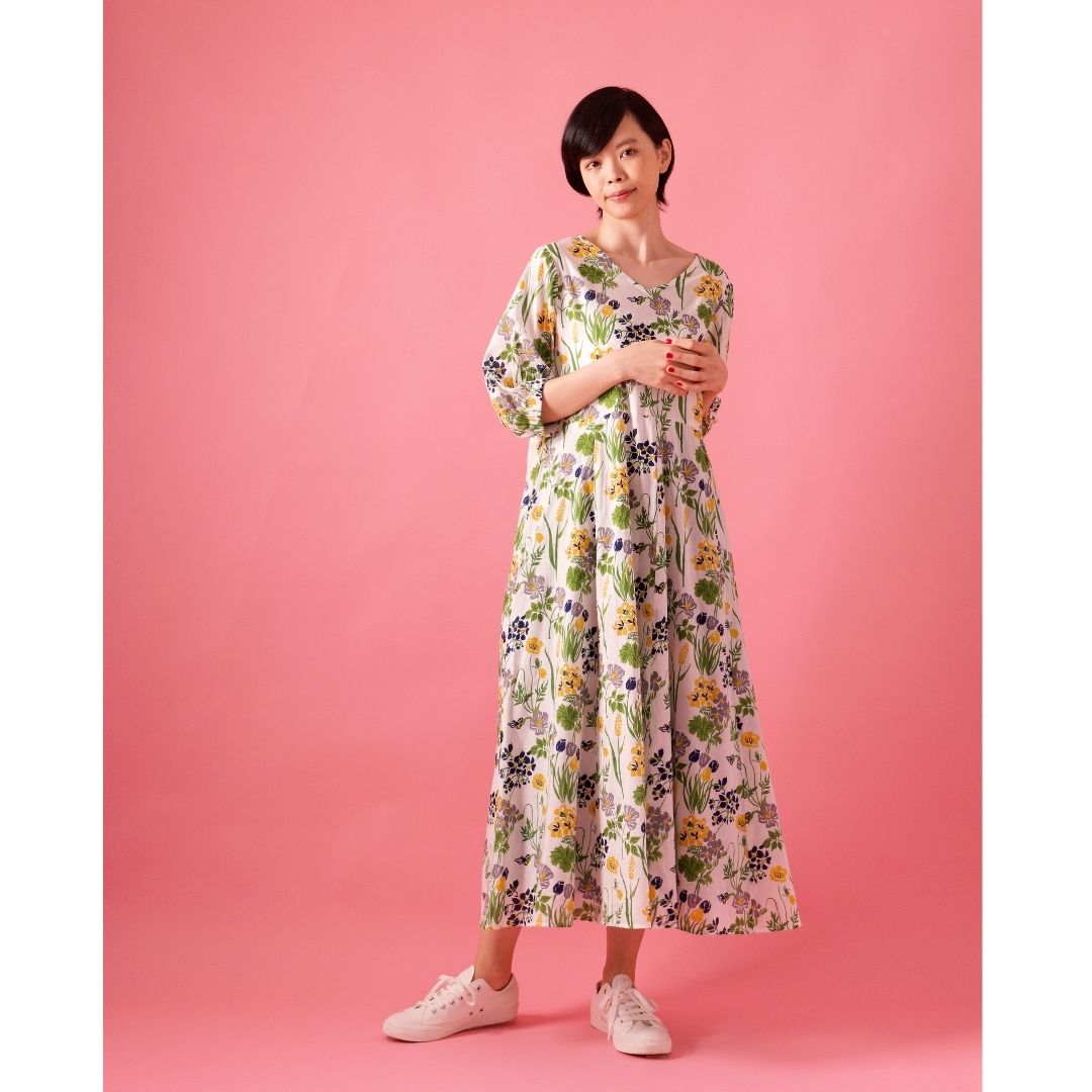 ワンピース ナショナルフラワー/ワンピース,プリントワンピース,ロング