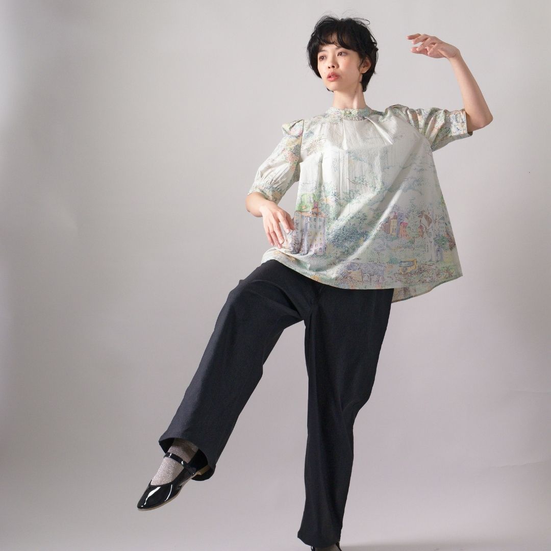 key GREED INTERNATIONAL トップス ブラウス Greed International 2wayストレッチギャザーブラウス - メルカリ