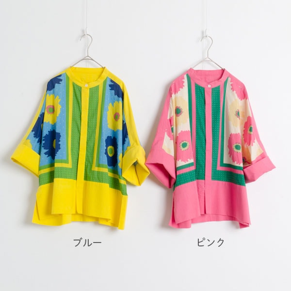 専用　kilki キルキー　ブラウス　シャツ　ビッグフラワー　ピンク 20%OFF】ブラウス ビッグフラワー/柄ブラウス ,コットンブラウス