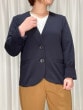 ノーカラーストレッチジャケット