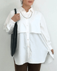 レイヤードロングシャツ