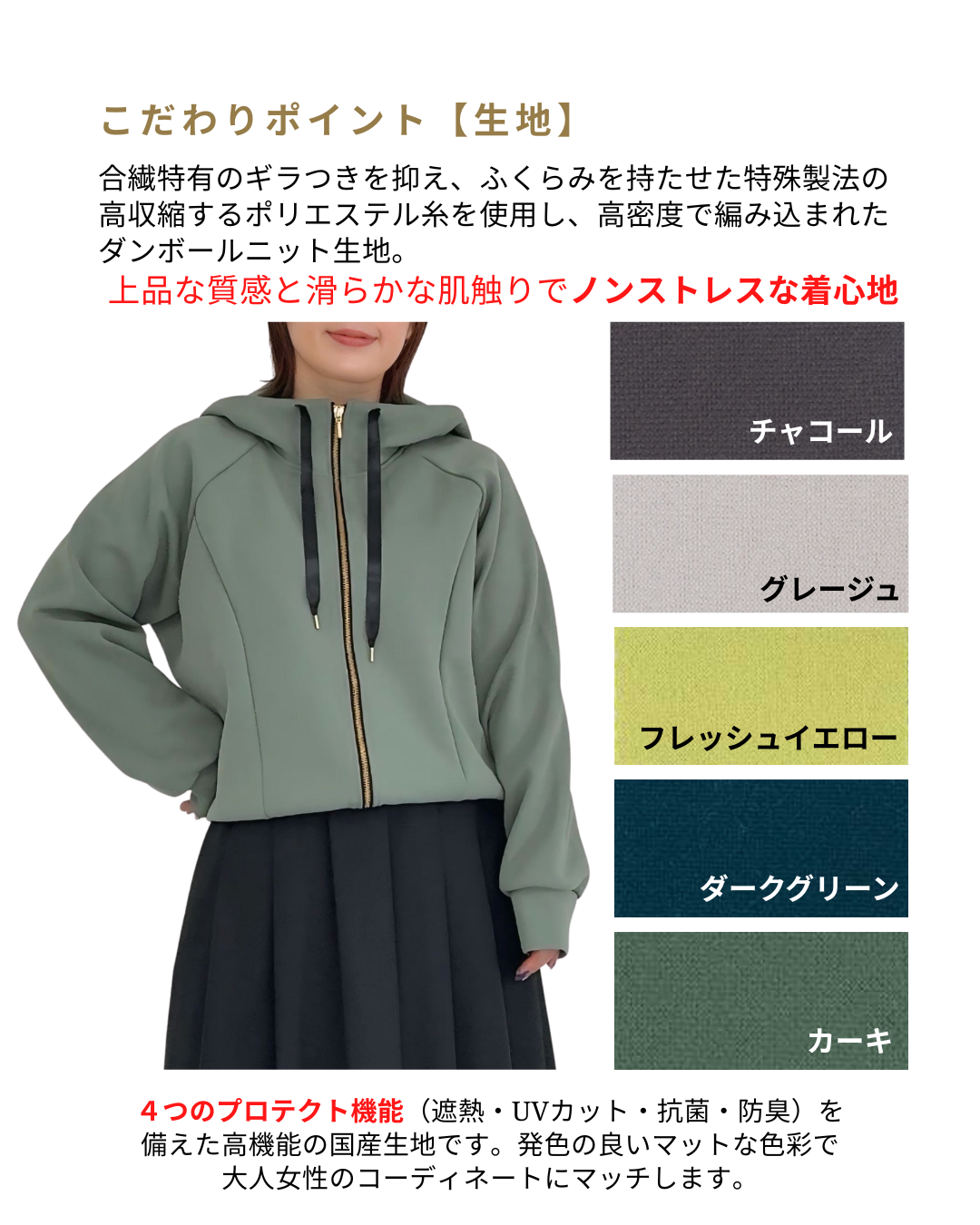 ダブルジップスリークパーカー | パーカー・カットソー | KINGLILY