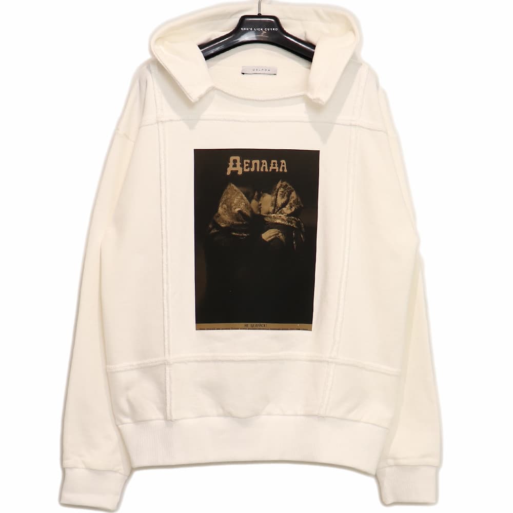 DELADA / DE SPLIT HOODY WITH WOMEN'S PRINT