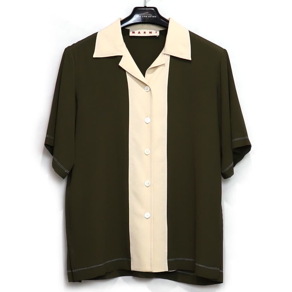 Marni / MA WASHED CREPE S/S POLO NECK SHIRT