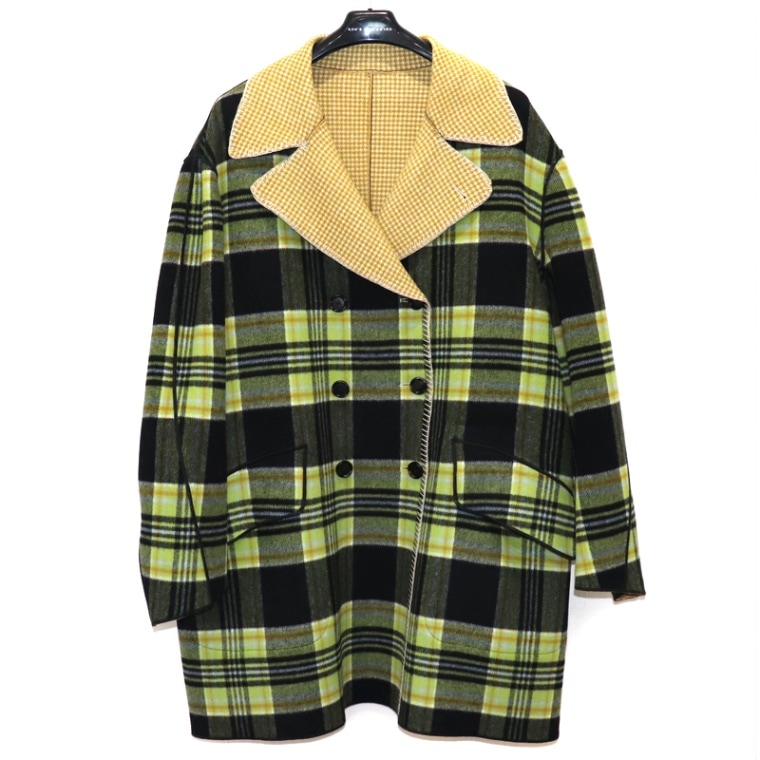 MARNI / MA DOUBLE BREASTED CHECK COAT
