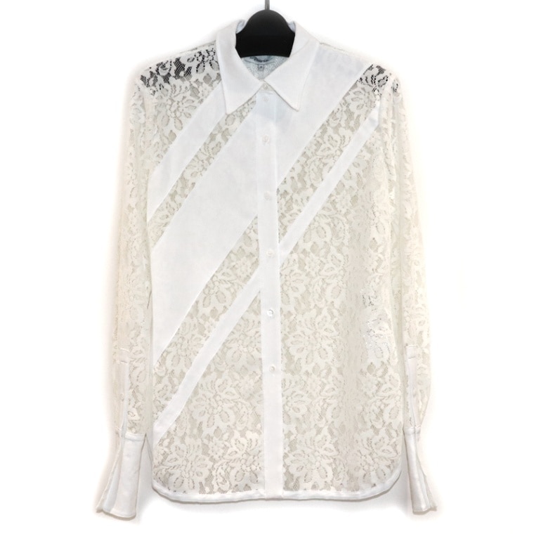 3.1Phiillip Lim / PH FLOCKED LACE LS SHIRT