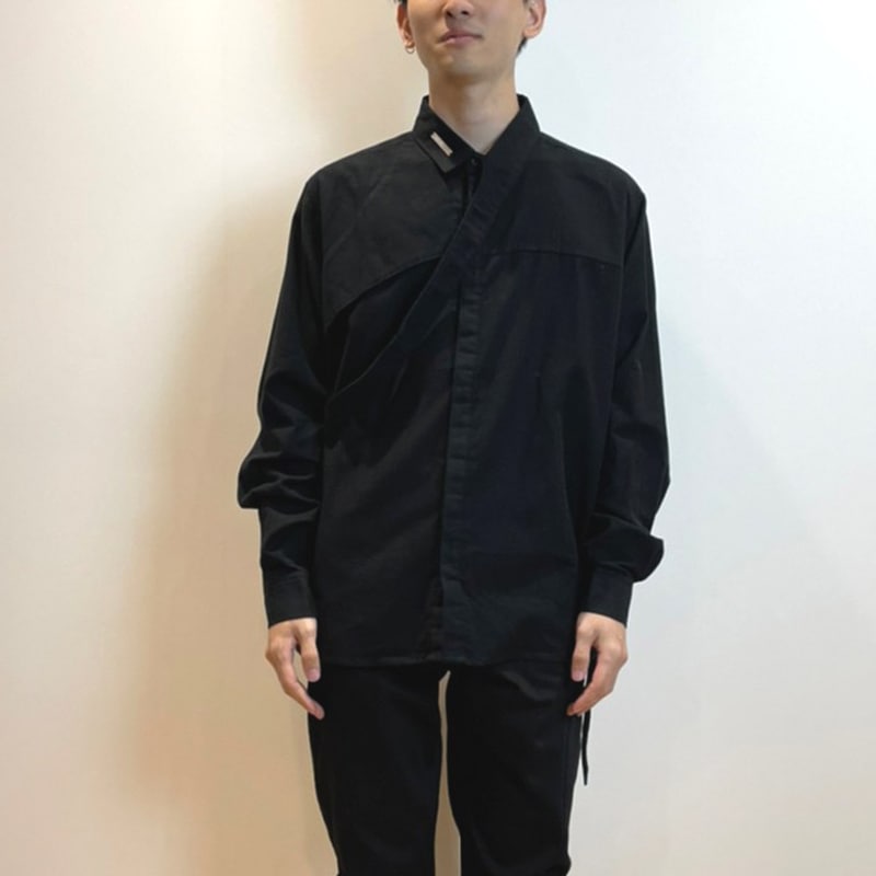 HELIOT EMIL / HE LAYERD COLLAR STRAP SHIRT