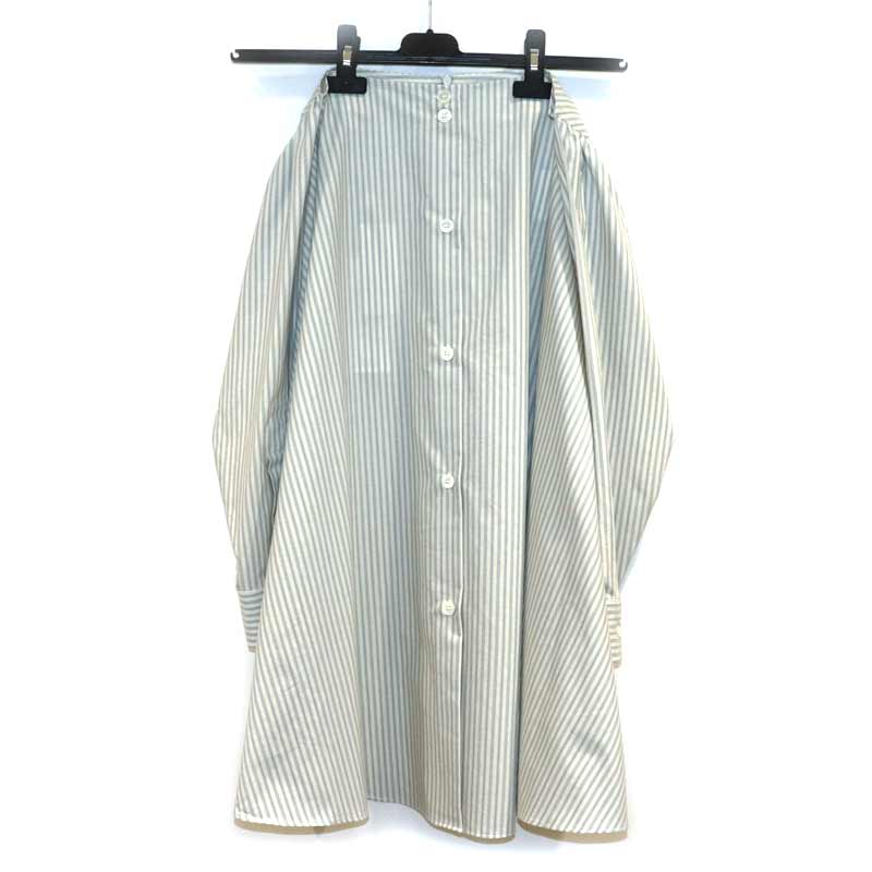 MM6 / MM Pinstripe shirt skirt
