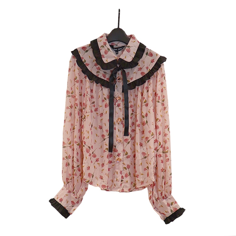 sister jane / si Floral Figures Contrast Shirt