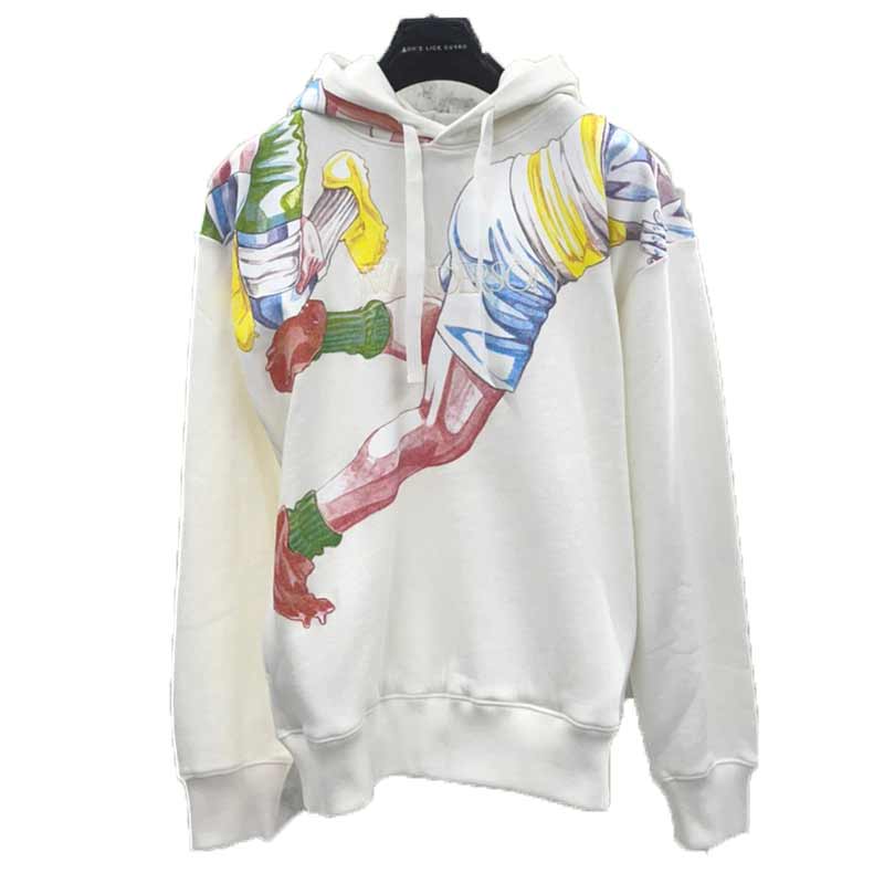 JW ANDERSON / JWA CLASSIC RUGBY PRINT HOODIE