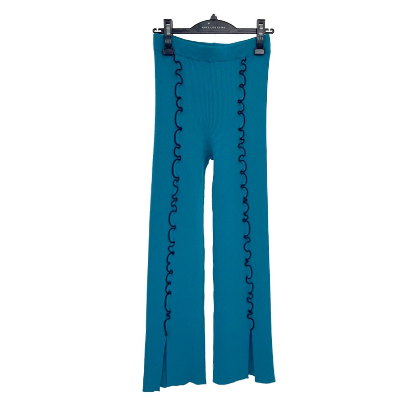 soduk / sd color stitch slit knit trousers | soduk | KOH 