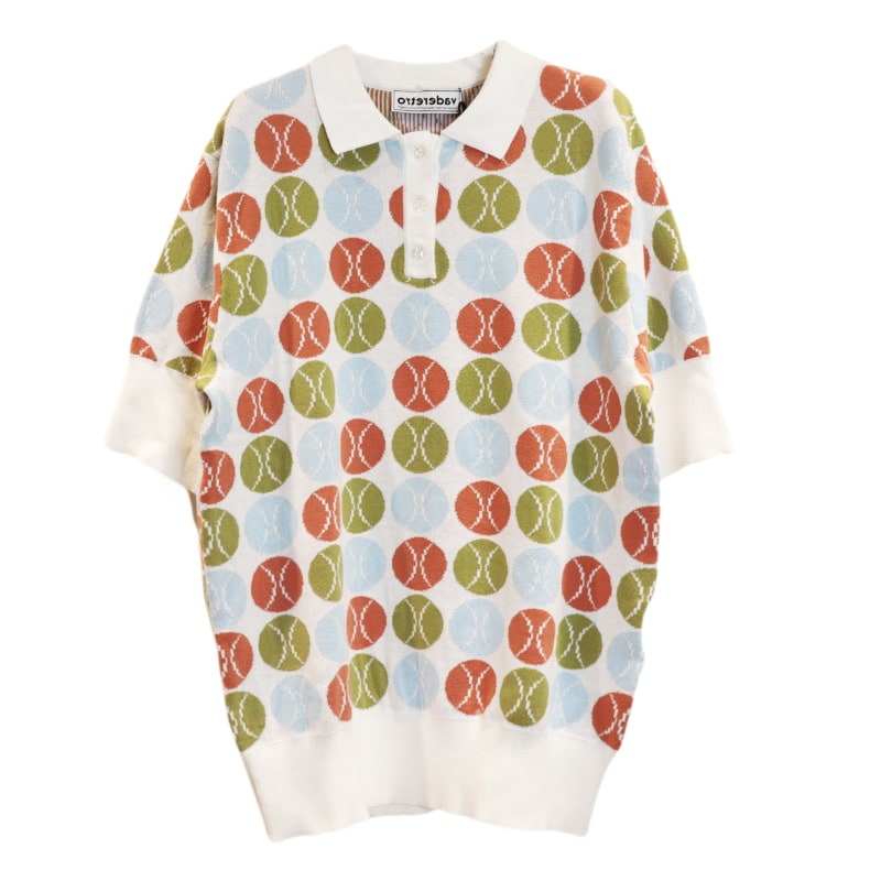 vaderetro / va LE CETCLE KNITTED CROPPED POLO