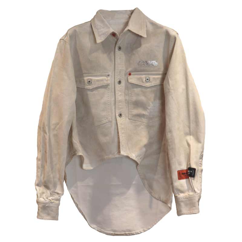 HERON PRESTON / HP CTNMB STRASS DENIM WAVE SHIRT