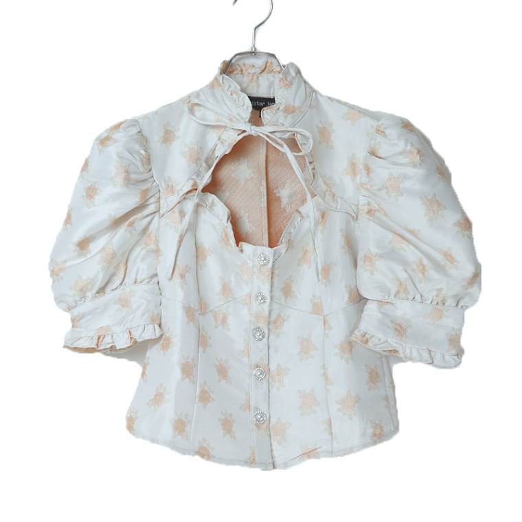 sister jane / si Syrup Bloom Jacquard Top