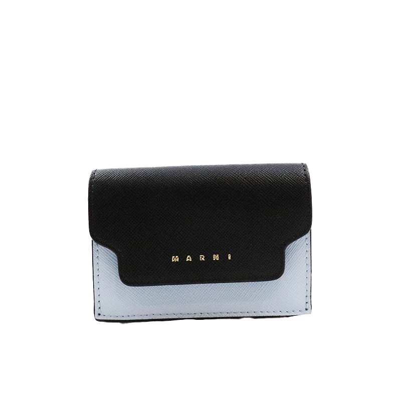 MARNI / MA TRI-FOLD SAFFIANO LEATHER WALLET