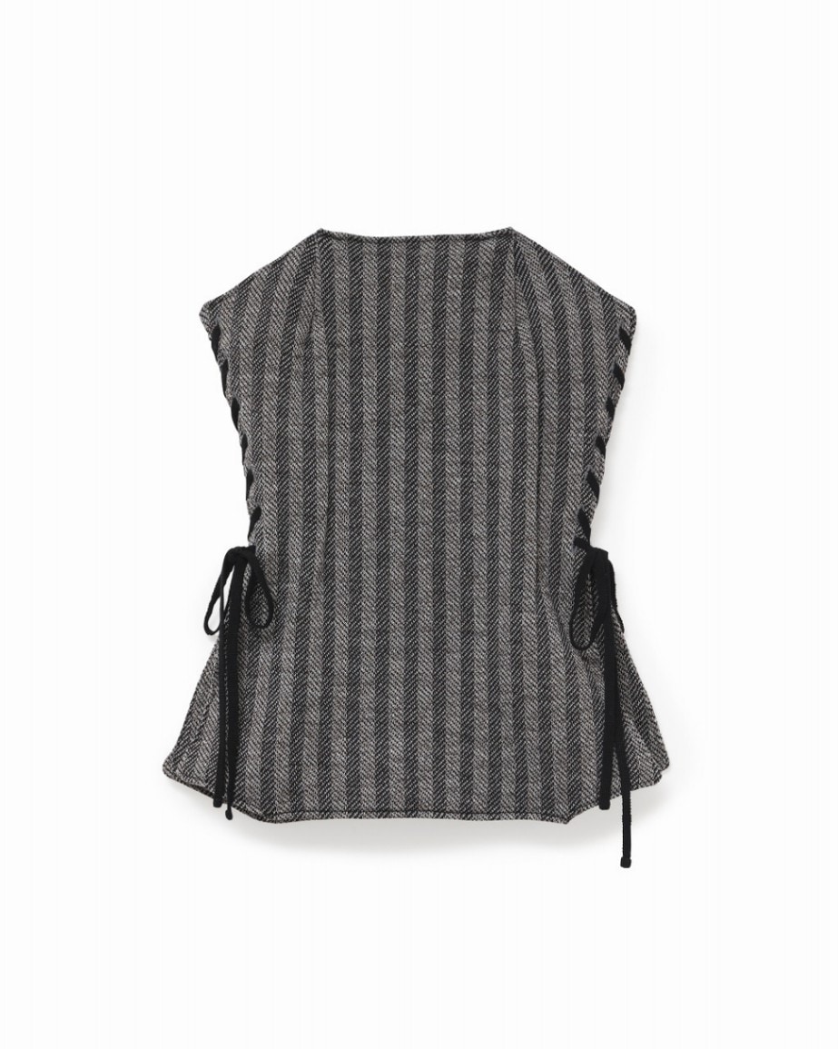 TAN / TAN HERRINGBORN CORSET