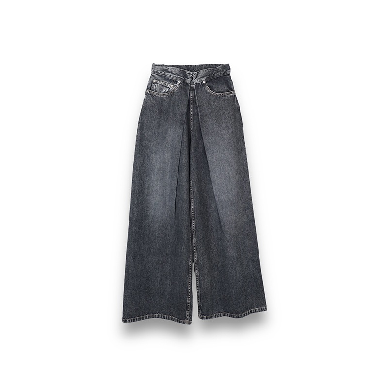 JOHN LAWRENCE SULLIVAN / JLS WASHED DENIM SUPER WIDE PANTS
