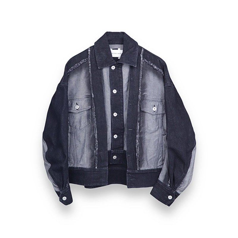 Feng Chen Wang / FCW RAW EDGE PATCHWORK DENIM JACKET