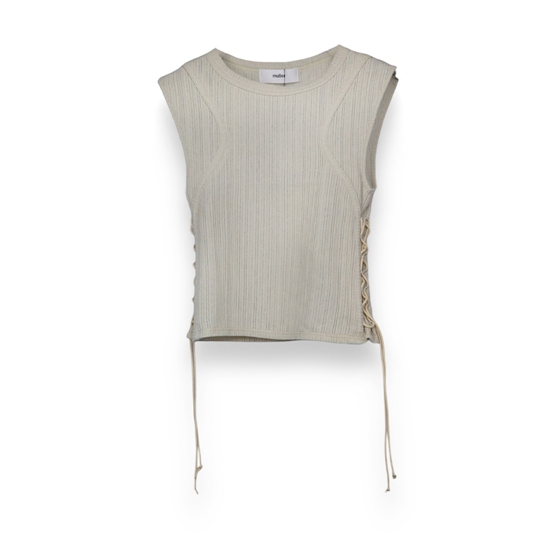 muller of yoshiokubo / moy LACE UP RIB TANK