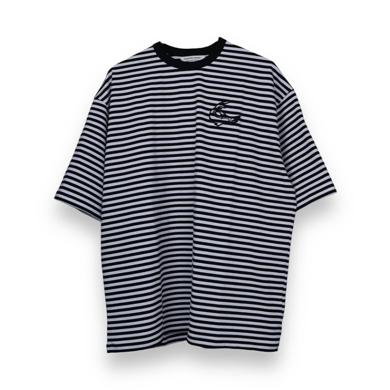 beautiful people / bp supima cotton jersy shark emb T-shirt