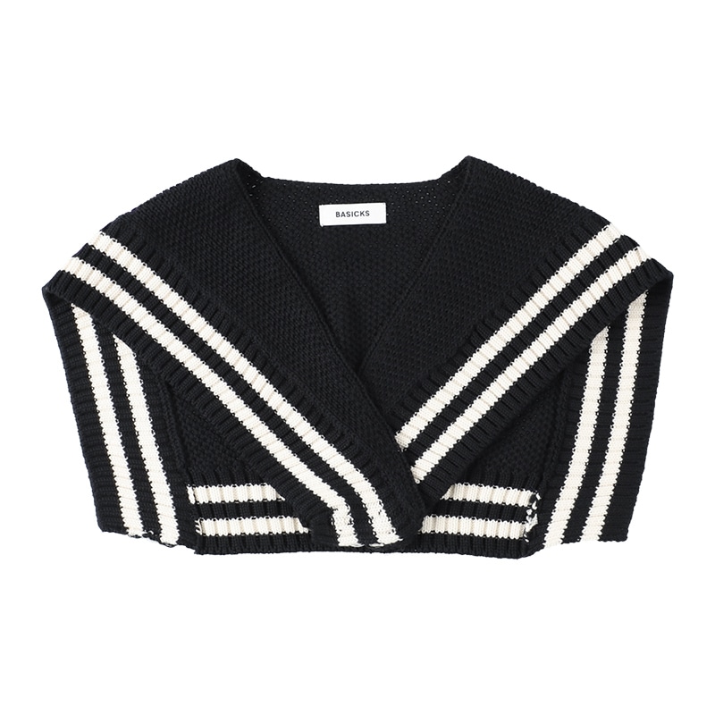 BASICKS / BS Detachble Knit Sailor Collar