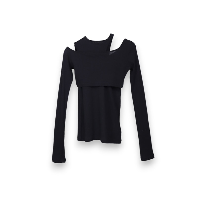 JOHN LAWRENCE SULLIVAN / JLS RIB LAYERED ASYMMETRY TOP