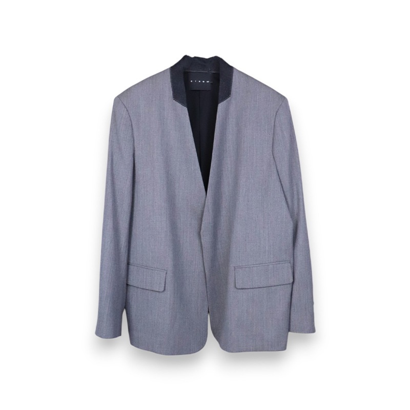CINOH / CI SUMMER WOOL NO COLLAR JACKET