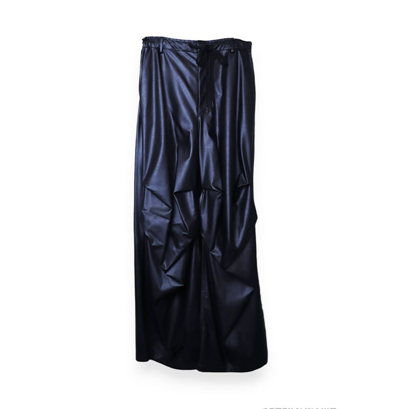 MM6 / MM LIGHT LEATHER WIDE PANTS