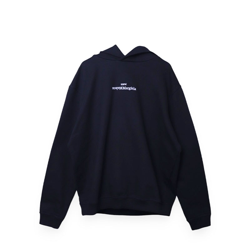 Maison Margiela ブラック フーディ 反転ロゴ Maison Margiela / MMA Reverse LOGO Hoodie | New Arrival