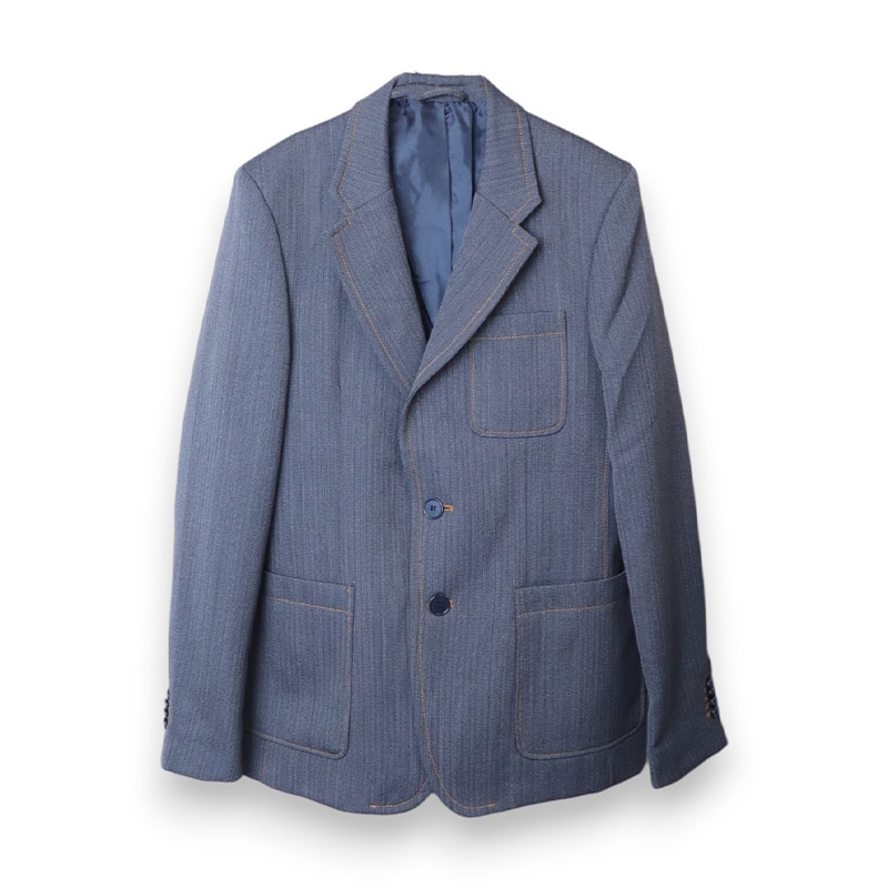 CMMN SWDN / CS FLOYD SLIM FIT BLAZER MADE OF 'DENIM EFFECT' WOOL