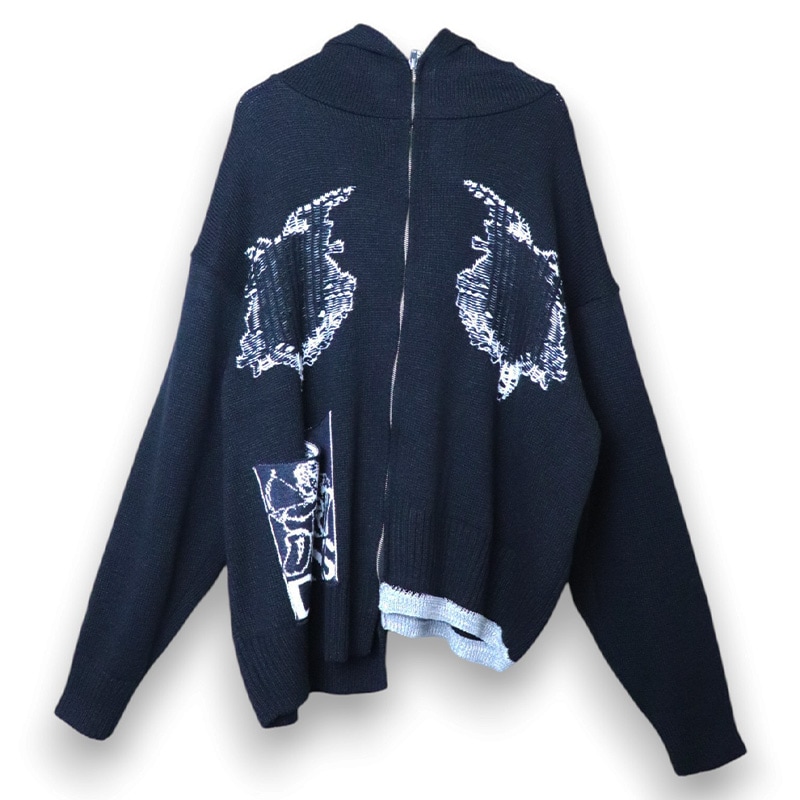 BODYSONG. / BO REVERSIBLE BALACLAVA ZIP-UP SW