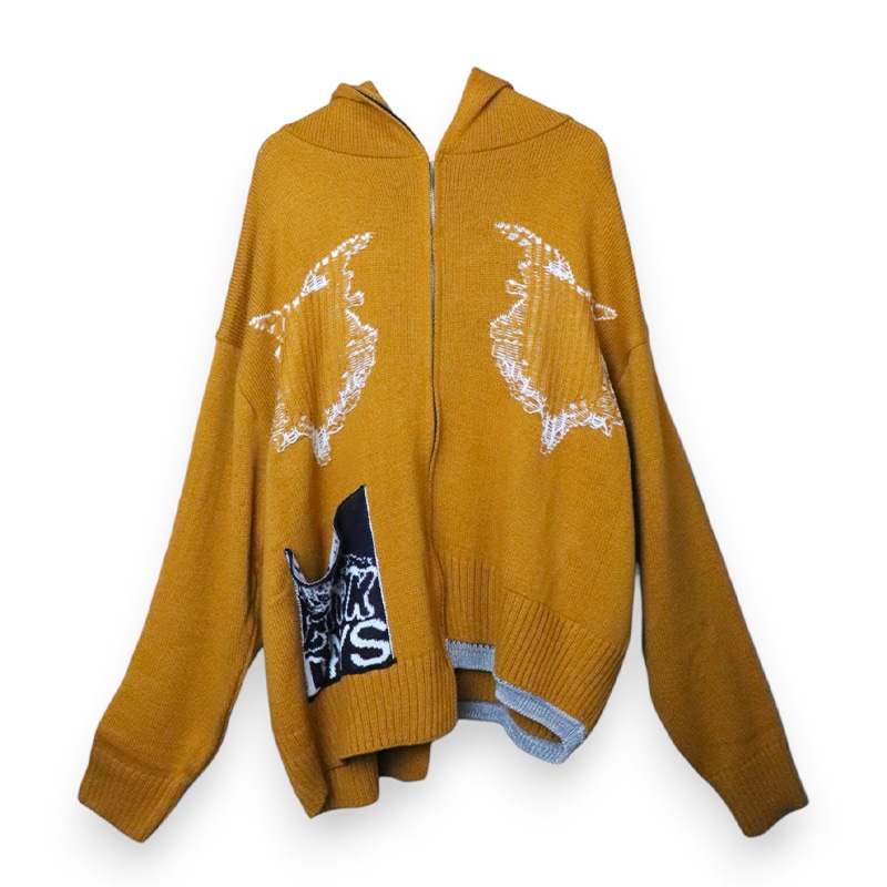 BODYSONG. / BO REVERSIBLE BALACLAVA ZIP-UP SW