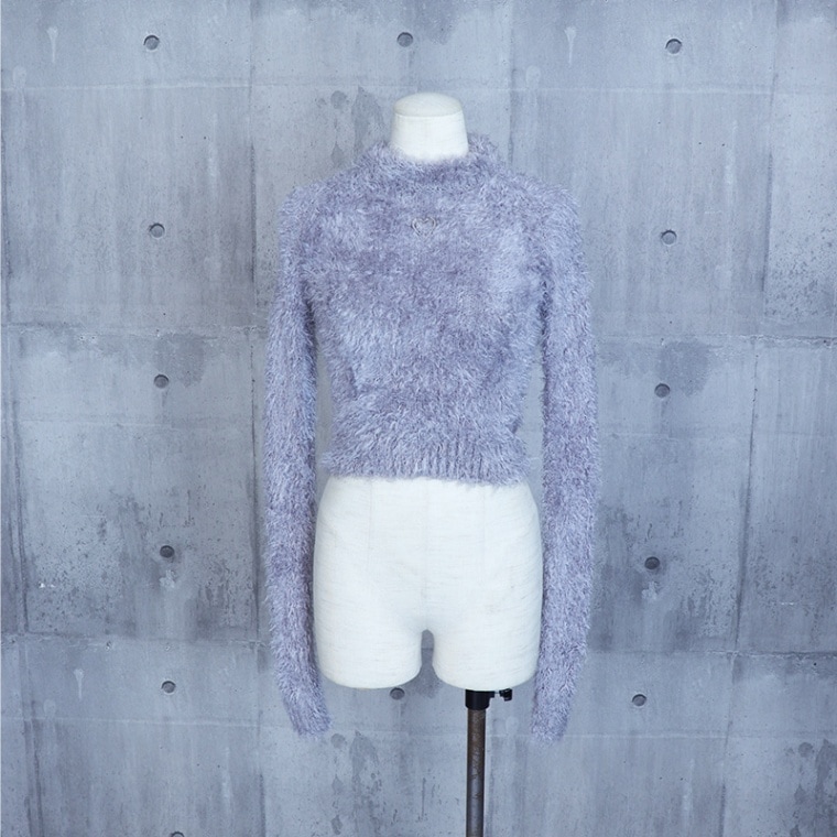 BASICKS / BS Shaggy Cut-out Knit