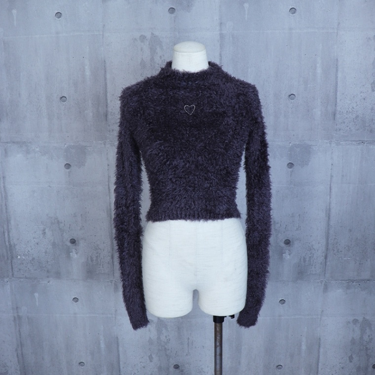 BASICKS / BS Shaggy Cut-out Knit