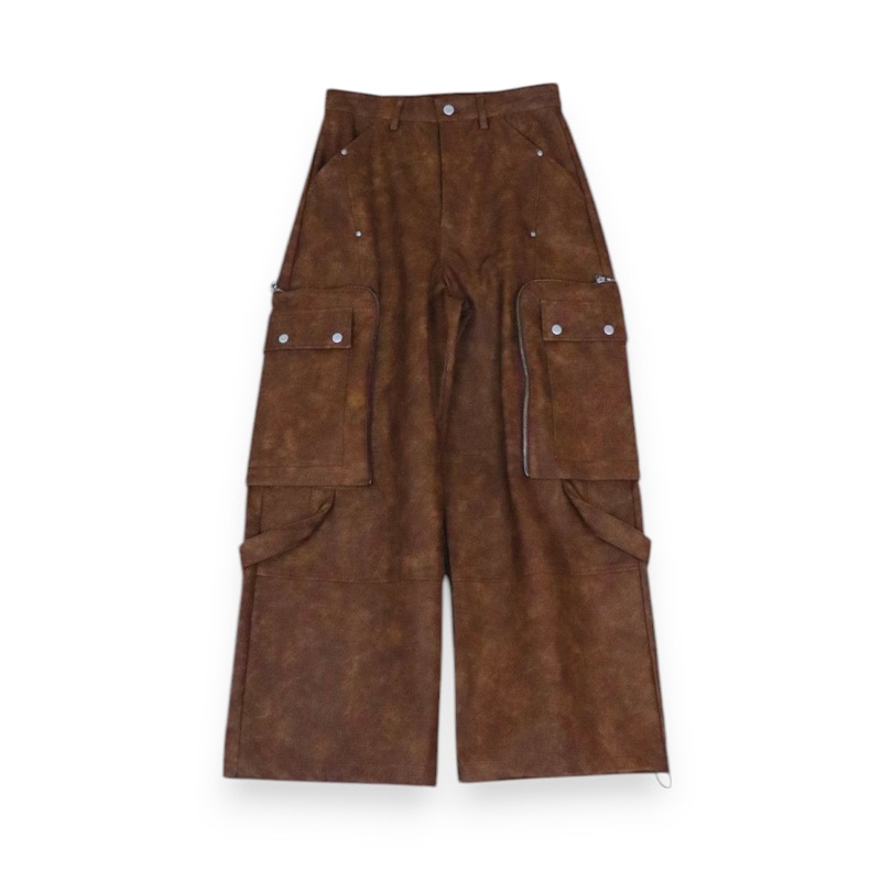 TAUPE / TPE TACTICAL LEATHER CARGO PANTS