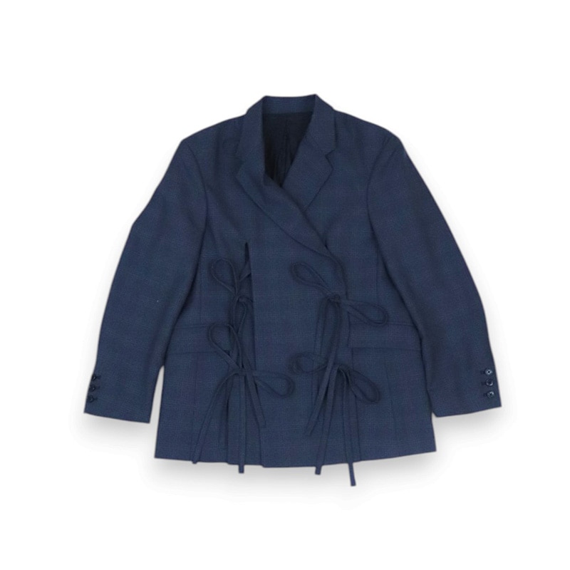 soduk / sd ribbon double breasted jacket