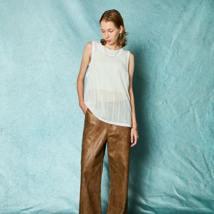 TAUPE / TPE RANDOM RACE OVER TANKTOP