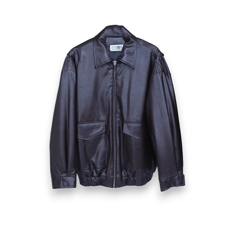 MM6 / MM FAUX LEATHER SPORTS JACKET