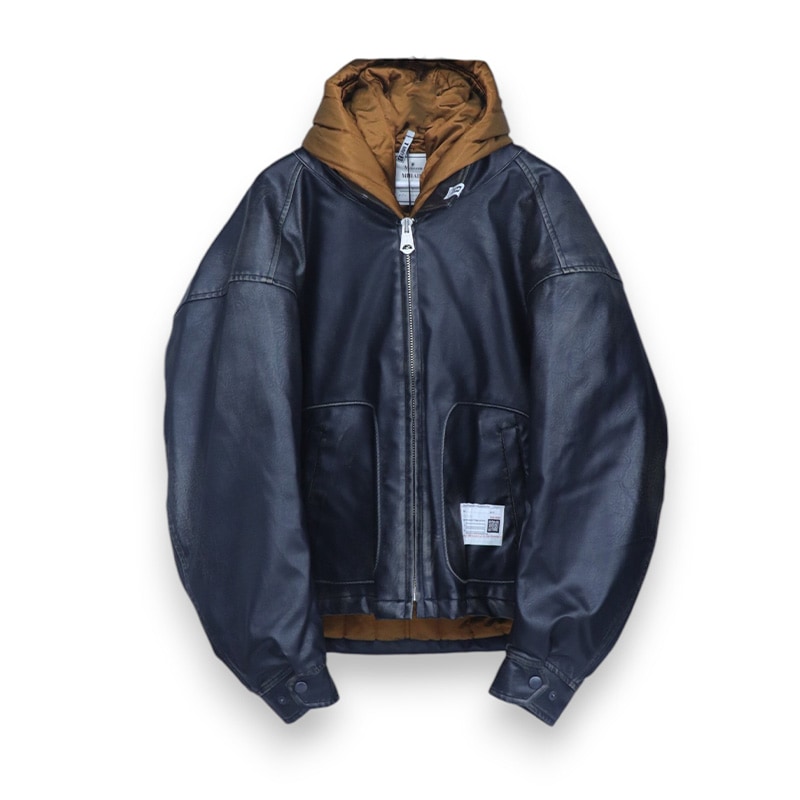 Maison MIHARA YASUHIRO / MMY HOODED VEGAN LEATHER JACKET