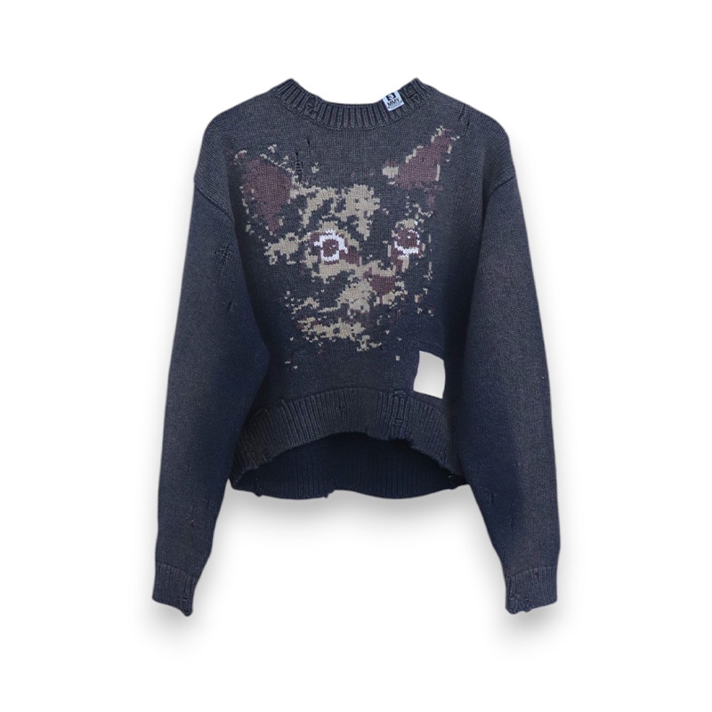 Maison MIHARA YASUHIRO / MMY CAT JACQUARD KNIT PULLOVER