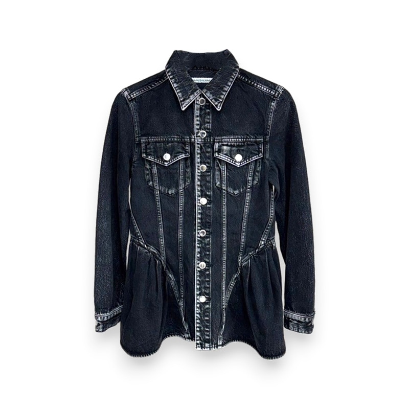 JOHN LAWRENCE SULLIVAN / JLS WASHED DENIM PEPLUM JACKET