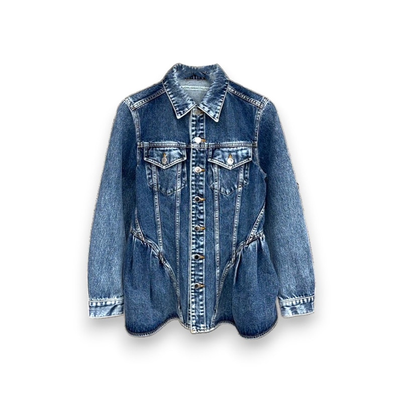 JOHN LAWRENCE SULLIVAN / JLS WASHED DENIM PEPLUM JACKET