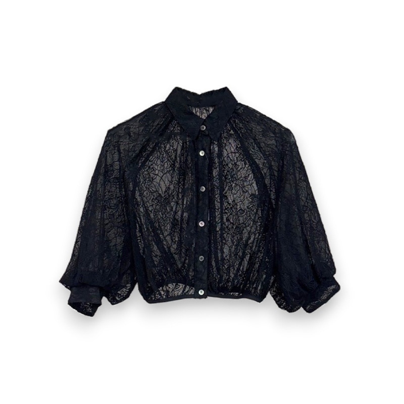 JOHN LAWRENCE SULLIVAN / JLS FROWER LACE BALLOON SLEEVE BLOUSE