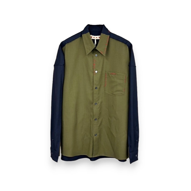 MARNI / MA Tropical Wool Contrast Shirt