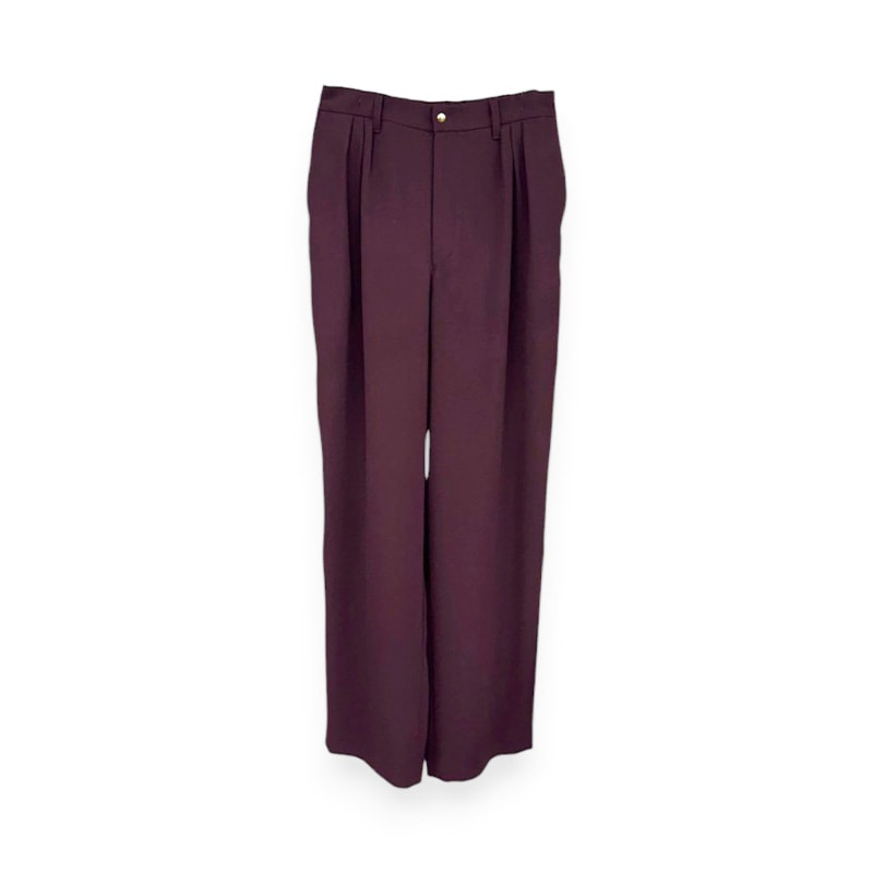 CULLNI / CU Double Cloth 3Tuck Semi Wide Pants