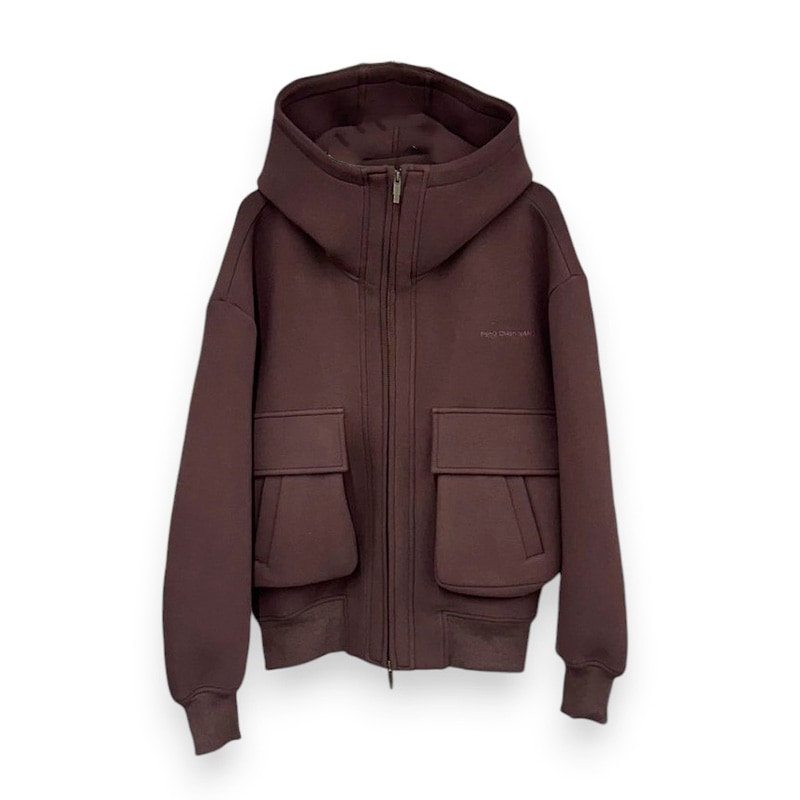 Feng Chen Wang / FCW Oversize Neoprene Zip Up Hoodie