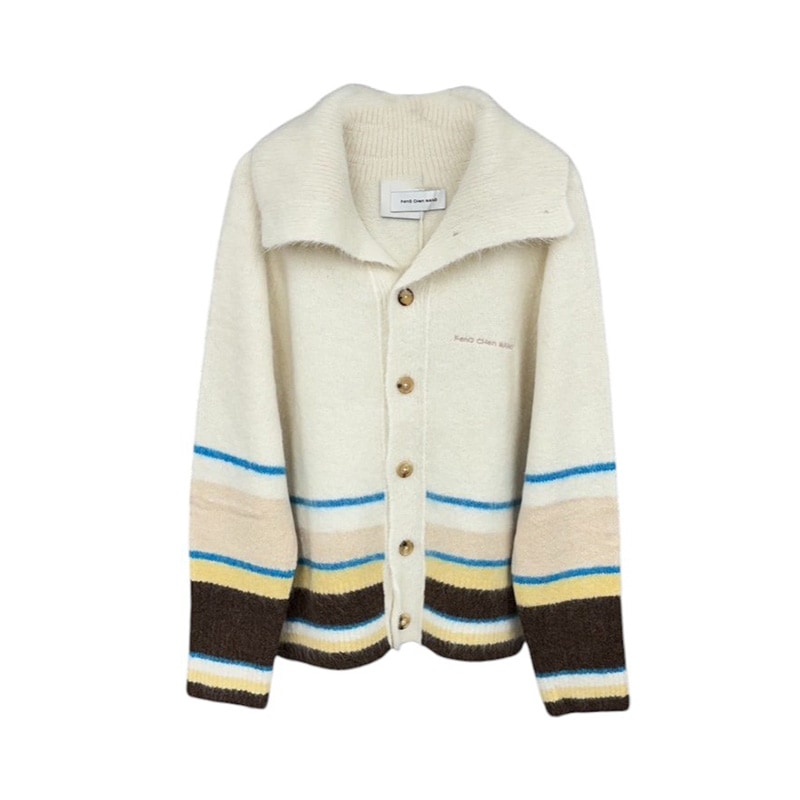 Feng Chen Wang / FCW Multicolour Stripe Knit Cardigan