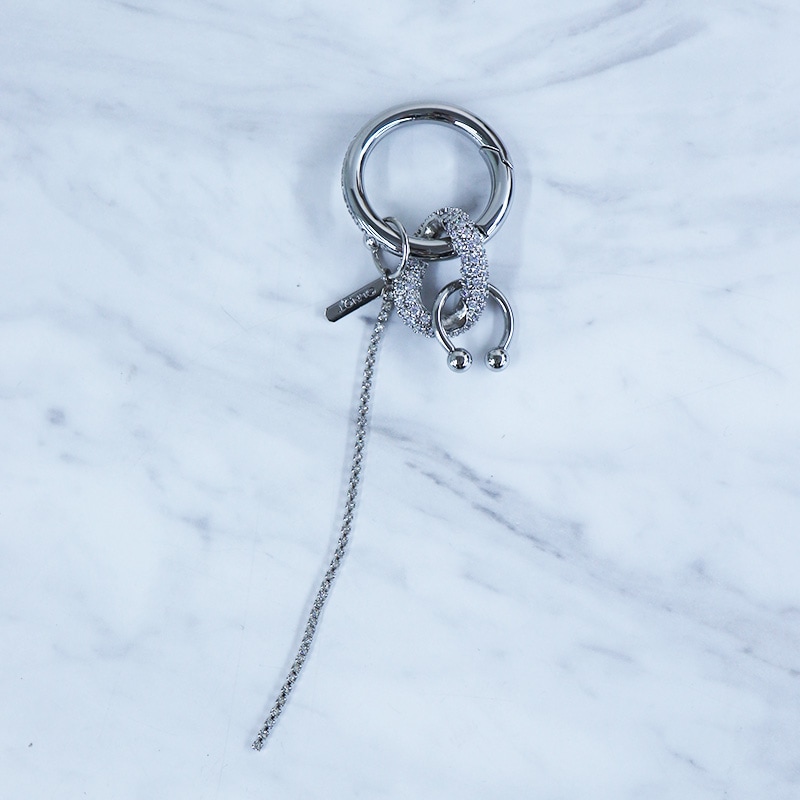 JUSTINE CLENQUET / JU DOLLY CRYSTAL KEYCHAIN