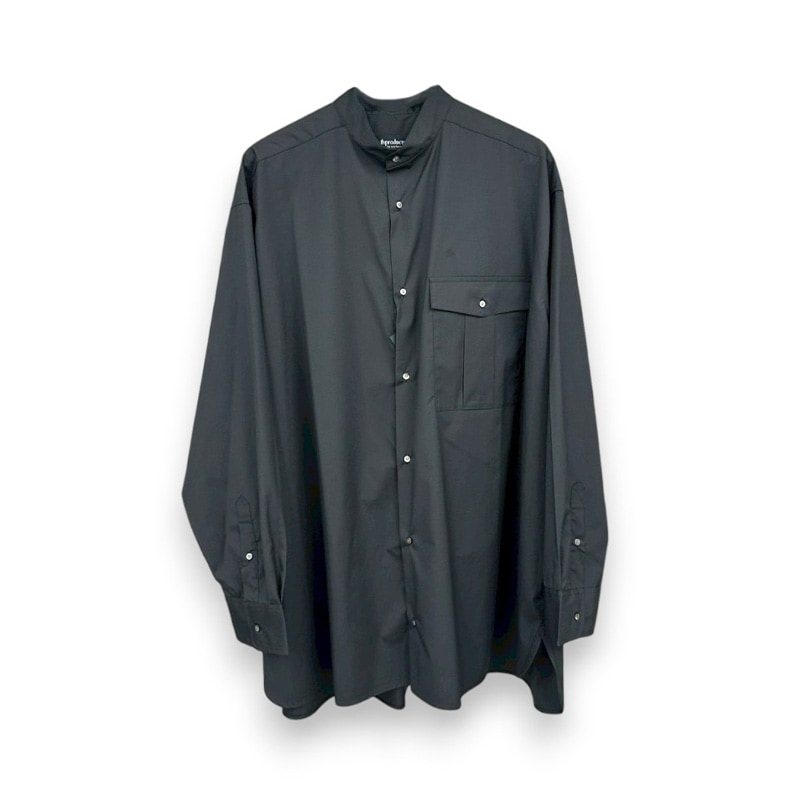 th / th Stand Collar Big Shirt